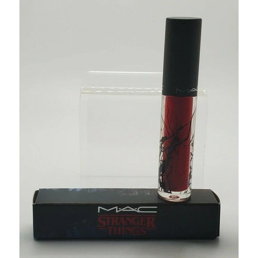 MAC X STRANGER THINGS ROCKIN ROBIN Lip Gloss Lipglass ~ Bright Red ~ RETIRED